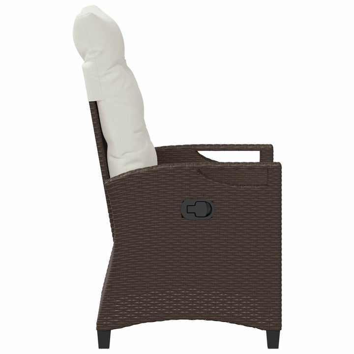 Lænestol til haven Brun og Creme 56 x 60 x 112 cm polyrattan