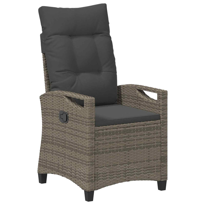Lænestol til haven Grå og Mørkegrå 56 x 60 x 112 cm polyrattan