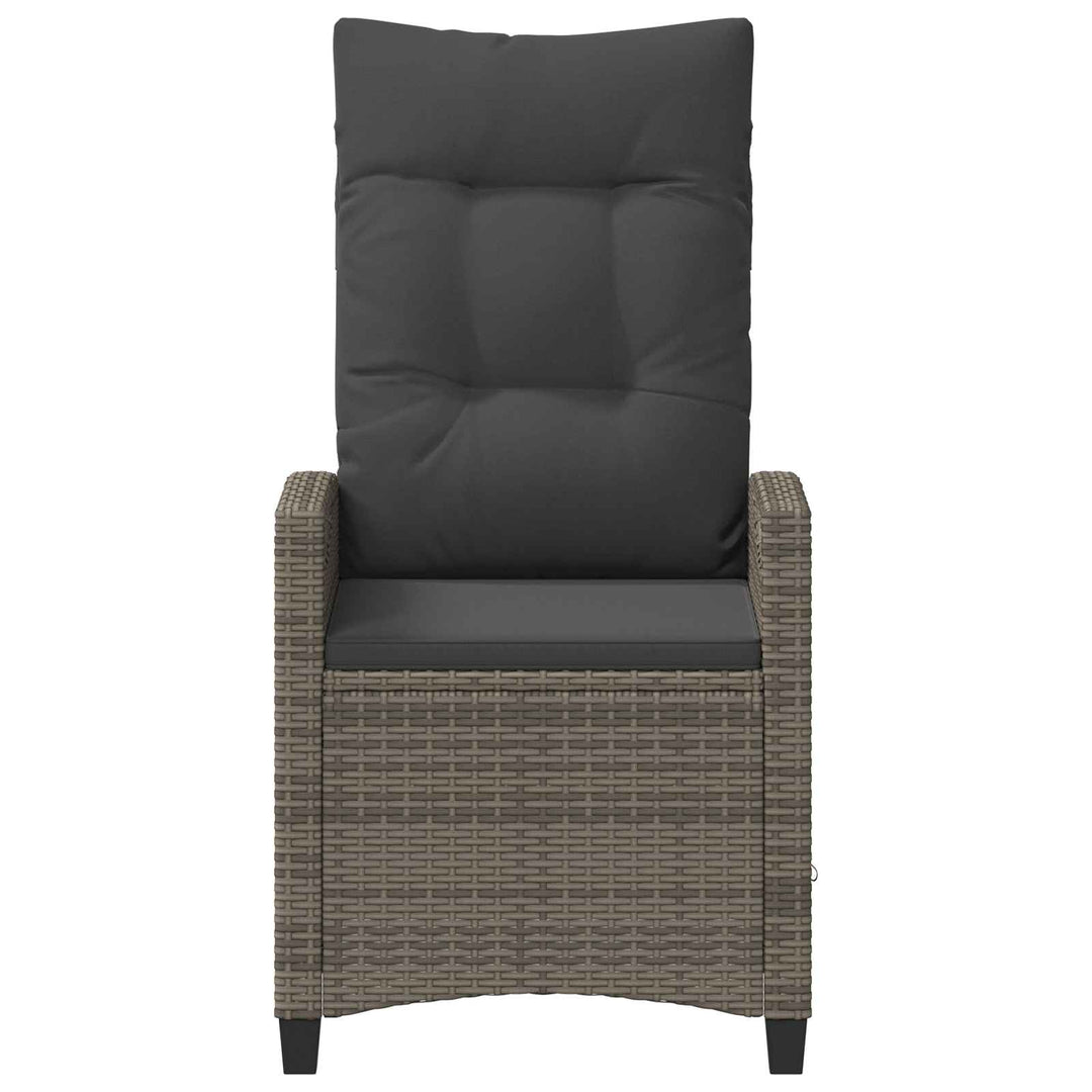 Lænestol til haven Grå og Mørkegrå 56 x 60 x 112 cm polyrattan