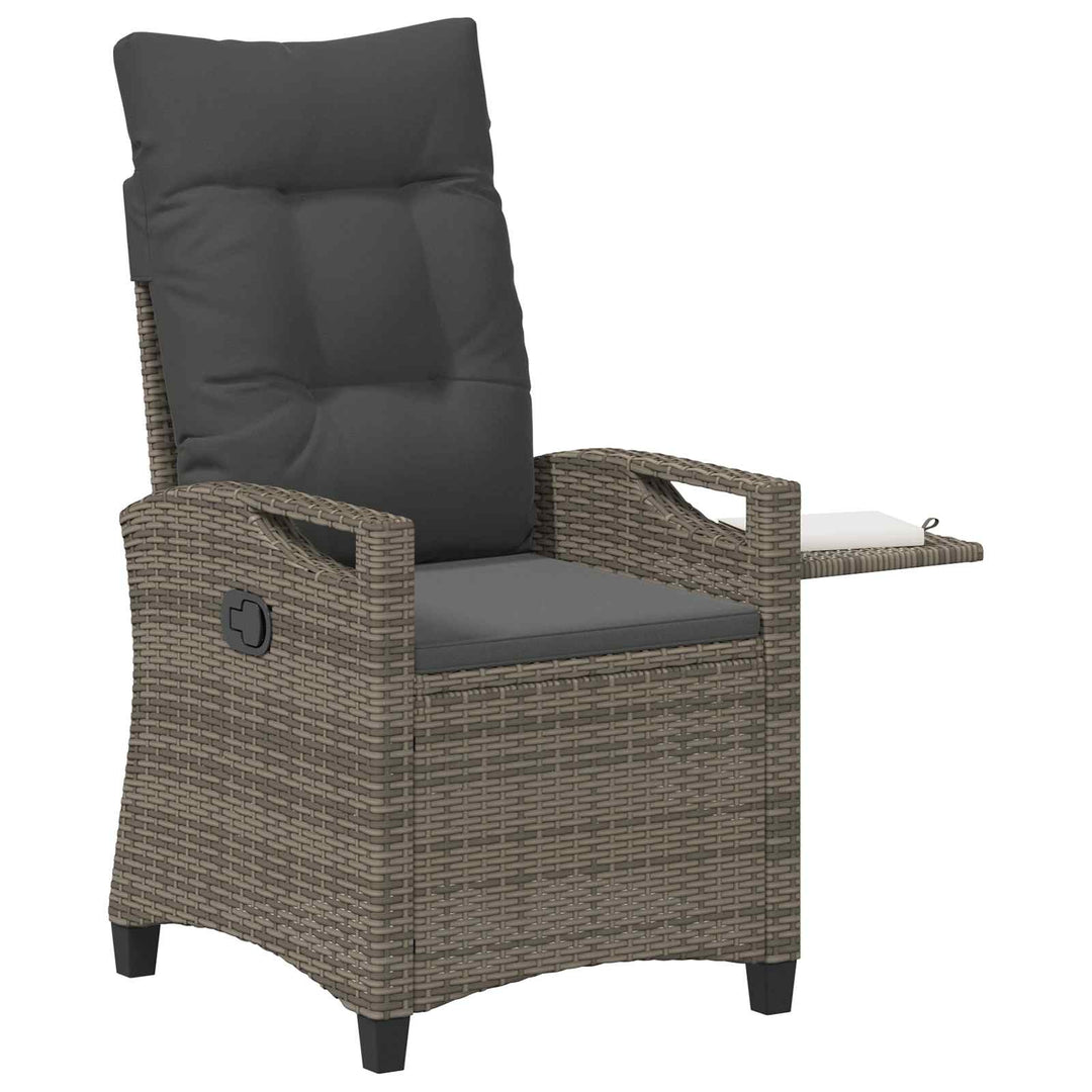 Lænestol til haven Grå og Mørkegrå 56 x 60 x 112 cm polyrattan