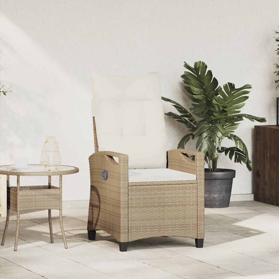 Lænestol til haven Beige og creme 56 x 60 x 112 cm polyrattan