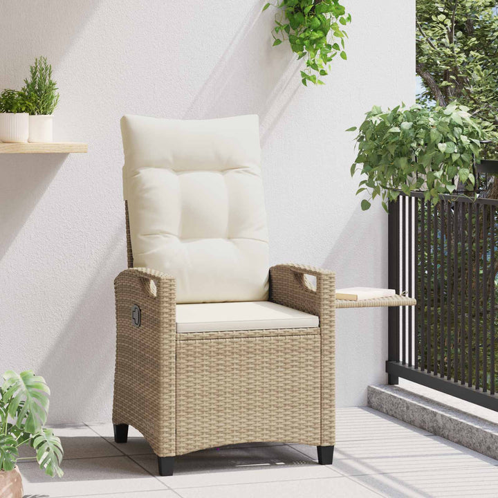 Lænestol til haven Beige og creme 56 x 60 x 112 cm polyrattan