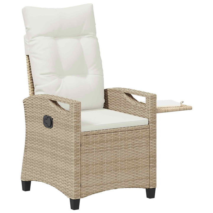 Lænestol til haven Beige og creme 56 x 60 x 112 cm polyrattan