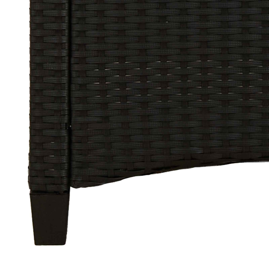 Havebænk med pude Sort 105 x 60 x 112 cm Stål og Polyester