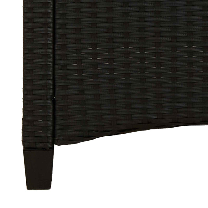 Havebænk med pude Sort 105 x 60 x 112 cm Stål og Polyester