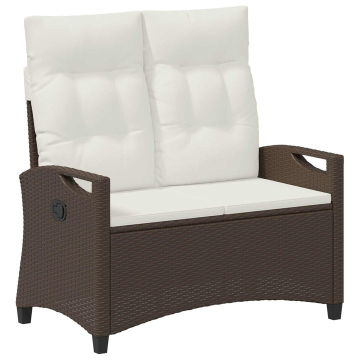 Havebænk Brun og Creme 105 x 60 x 112 cm Stål og Polyester