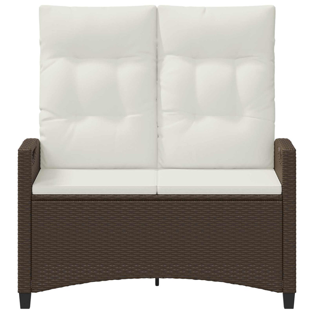 Havebænk Brun og Creme 105 x 60 x 112 cm Stål og Polyester