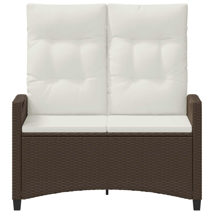 Havebænk Brun og Creme 105 x 60 x 112 cm Stål og Polyester