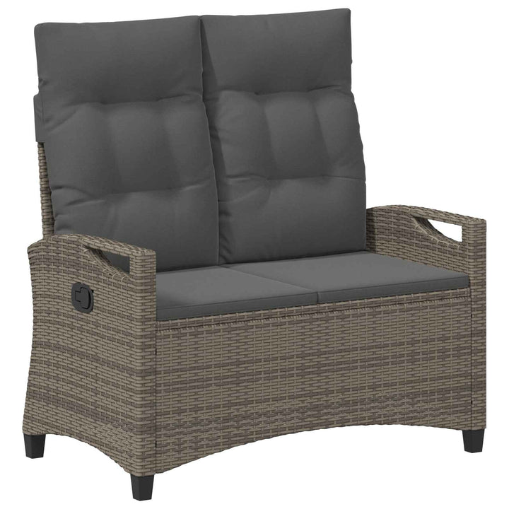 Havebænk Grå og Mørkegrå 105 x 60 x 112 cm Stål og Polyester