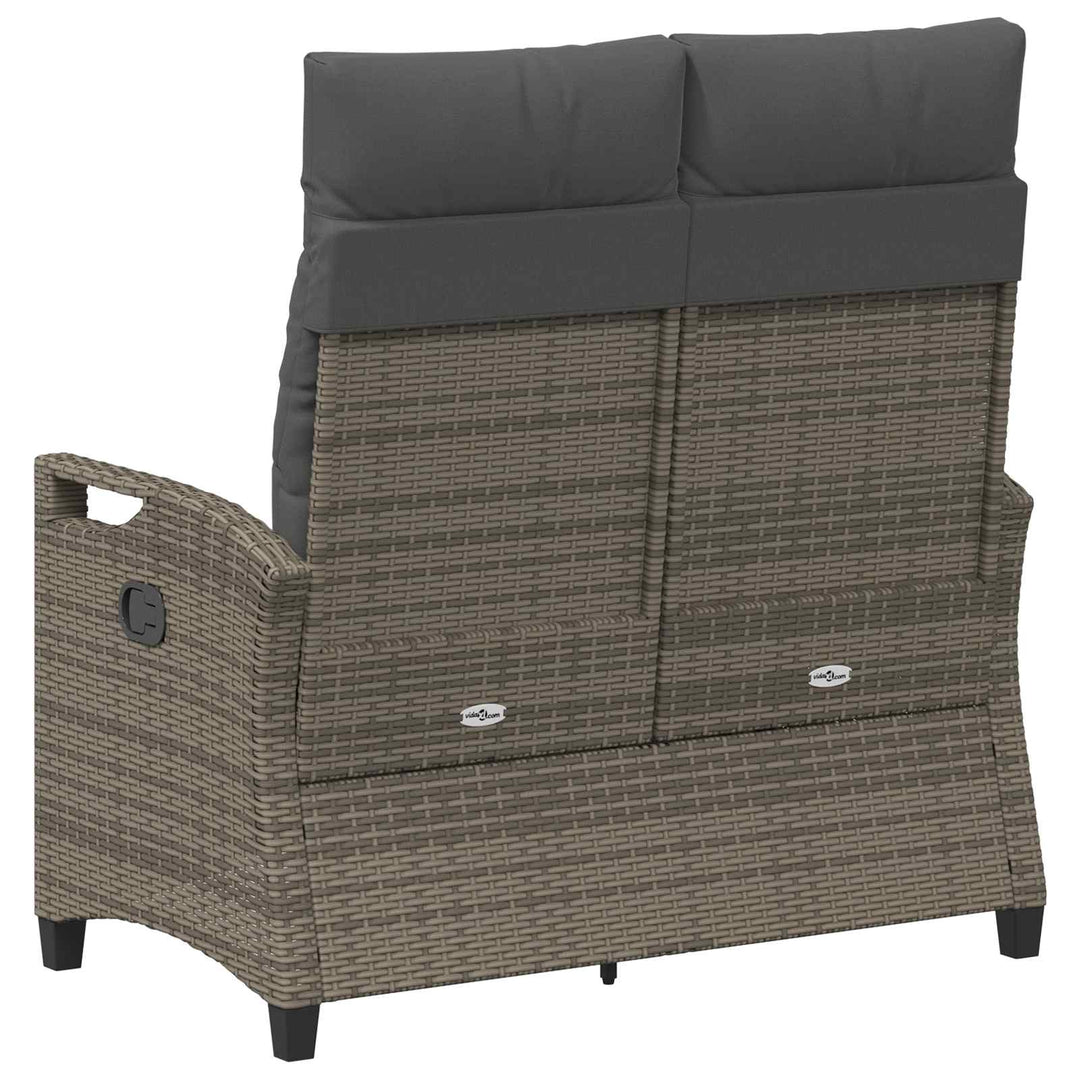 Havebænk Grå og Mørkegrå 105 x 60 x 112 cm Stål og Polyester