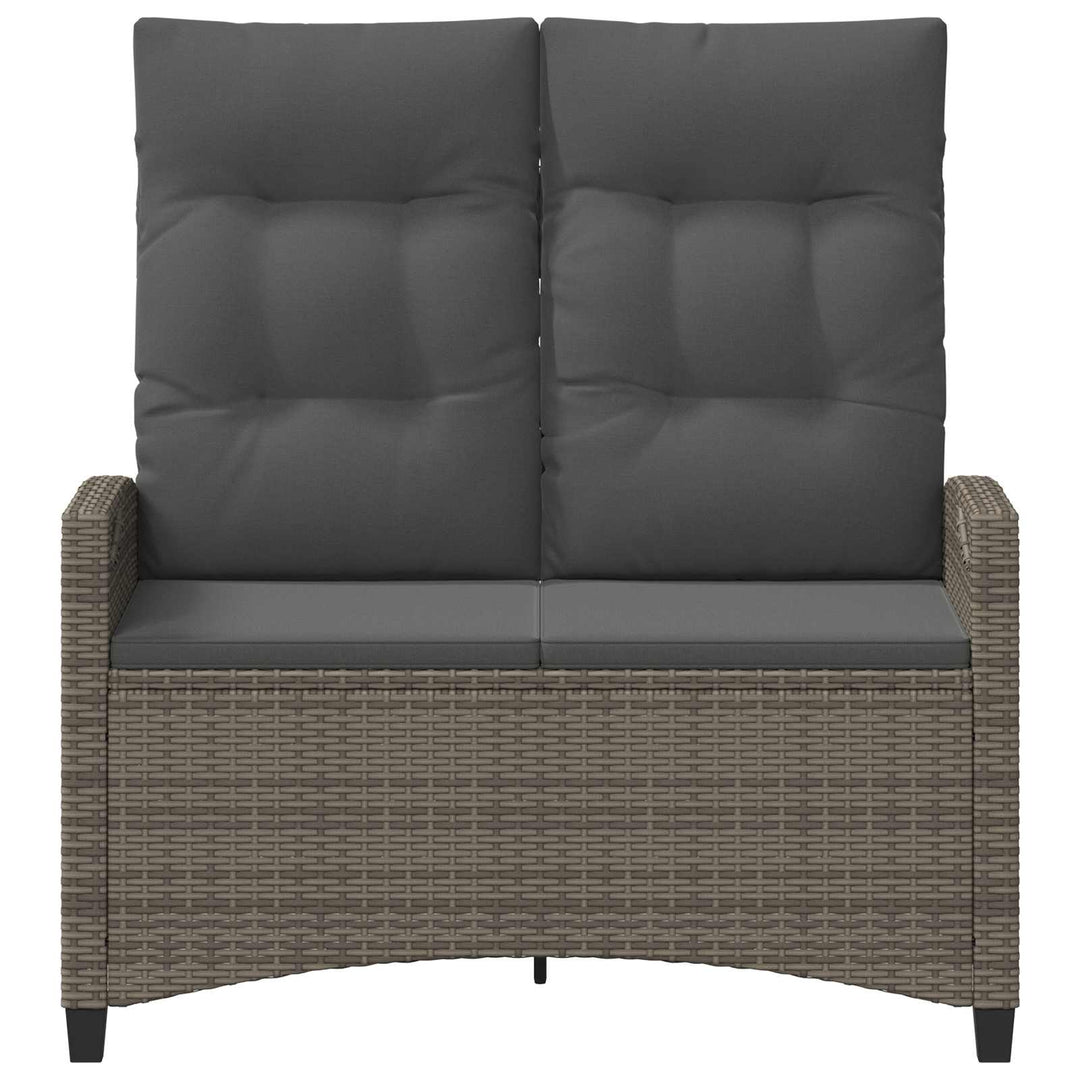 Havebænk Grå og Mørkegrå 105 x 60 x 112 cm Stål og Polyester