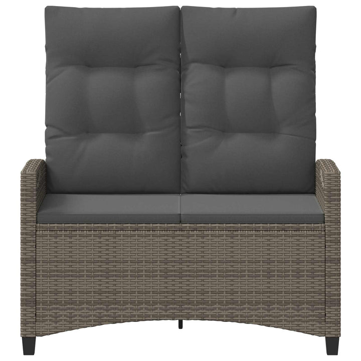 Havebænk Grå og Mørkegrå 105 x 60 x 112 cm Stål og Polyester