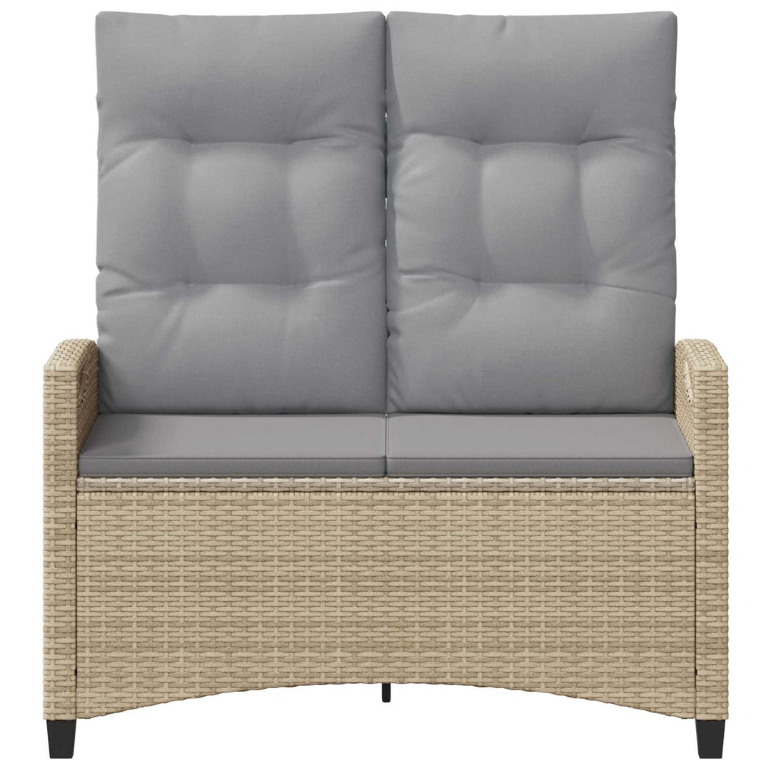 Havebænk Beige og lys grå 105 x 60 x 112 cm Stål og Polyester
