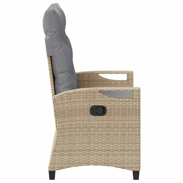 Havebænk Beige og lys grå 105 x 60 x 112 cm Stål og Polyester