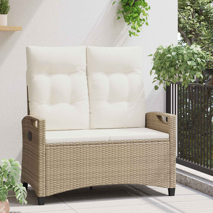 Havebænk Beige og creme 105 x 60 x 112 cm Stål og Polyester