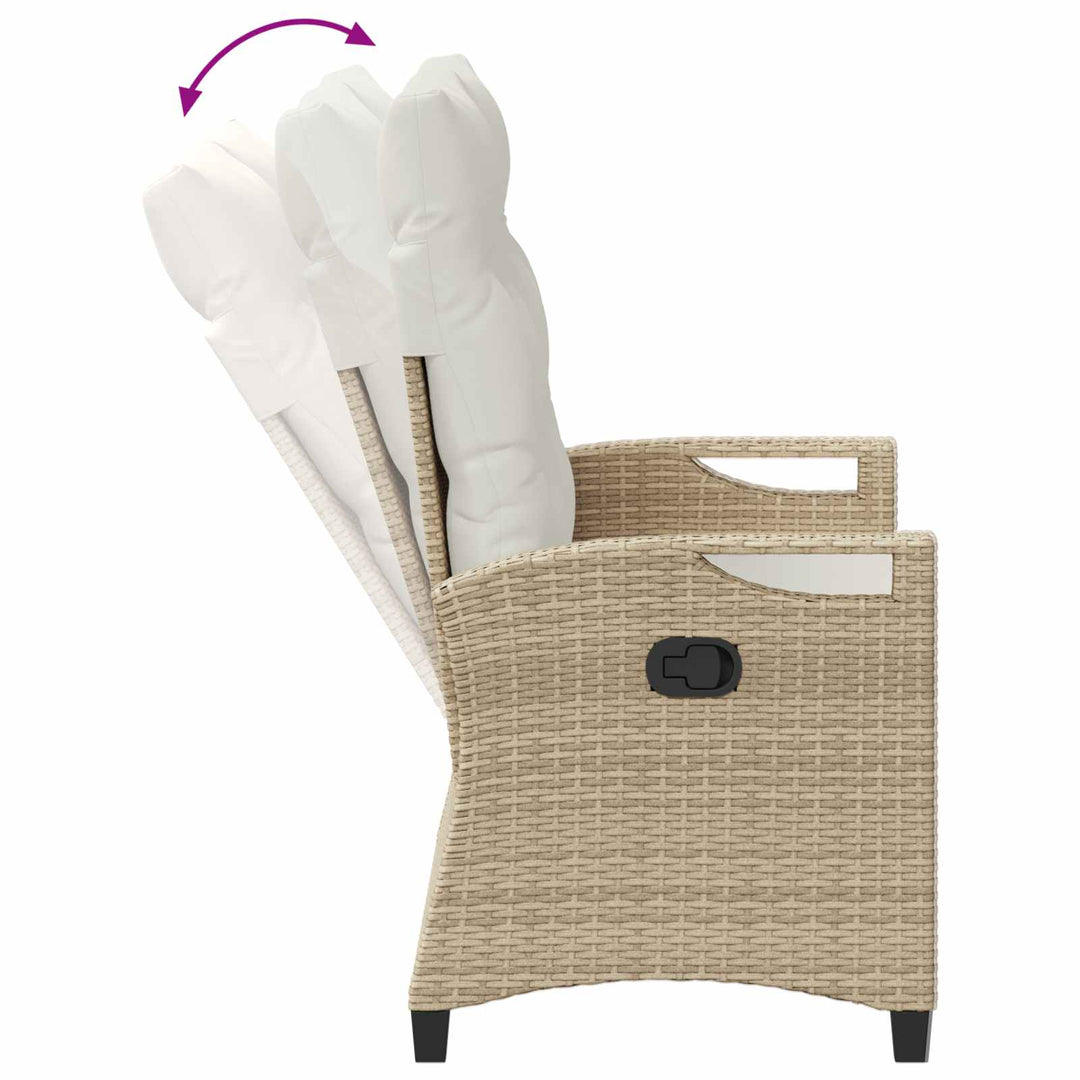 Havebænk Beige og creme 105 x 60 x 112 cm Stål og Polyester
