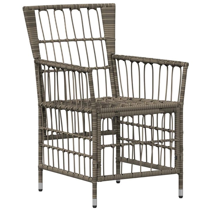 Havestole 4 stk. Grå polyrattan