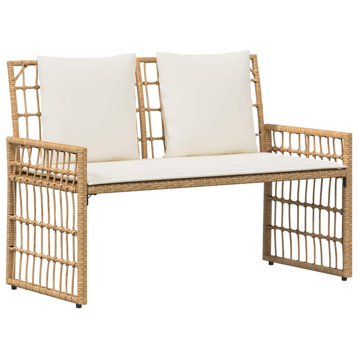 Have møbel sæt 4 stk. Naturlig og Creme Hvid Stål og Polyrattan