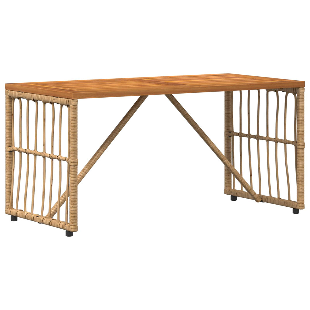 Have møbel sæt 4 stk. Naturlig og Creme Hvid Stål og Polyrattan