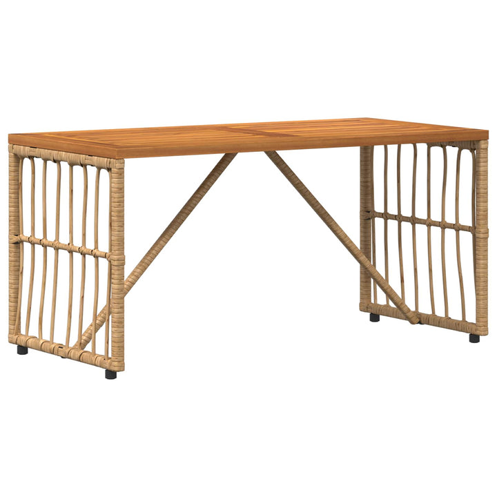 Have møbel sæt 4 stk. Naturlig og Creme Hvid Stål og Polyrattan