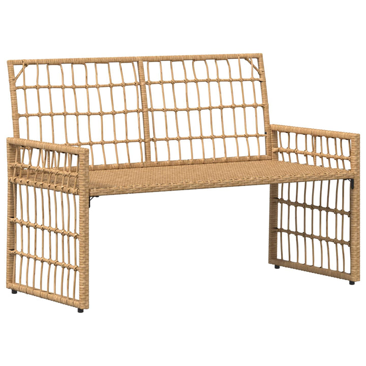 Have møbel sæt 4 stk. Naturlig og Creme Hvid Stål og Polyrattan