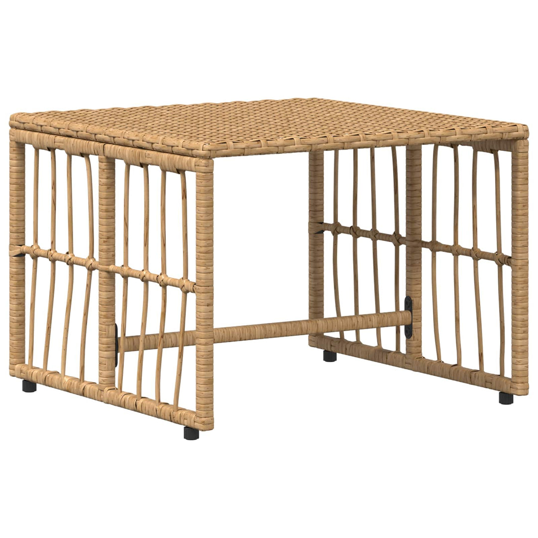 Have møbel sæt 5 stk. Naturlig og Creme Hvid Stål og Polyrattan