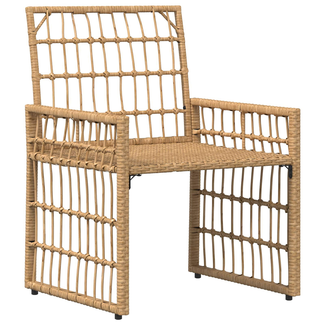 Have møbel sæt 3 stk. Naturlig og Creme Hvid Stål og Polyrattan