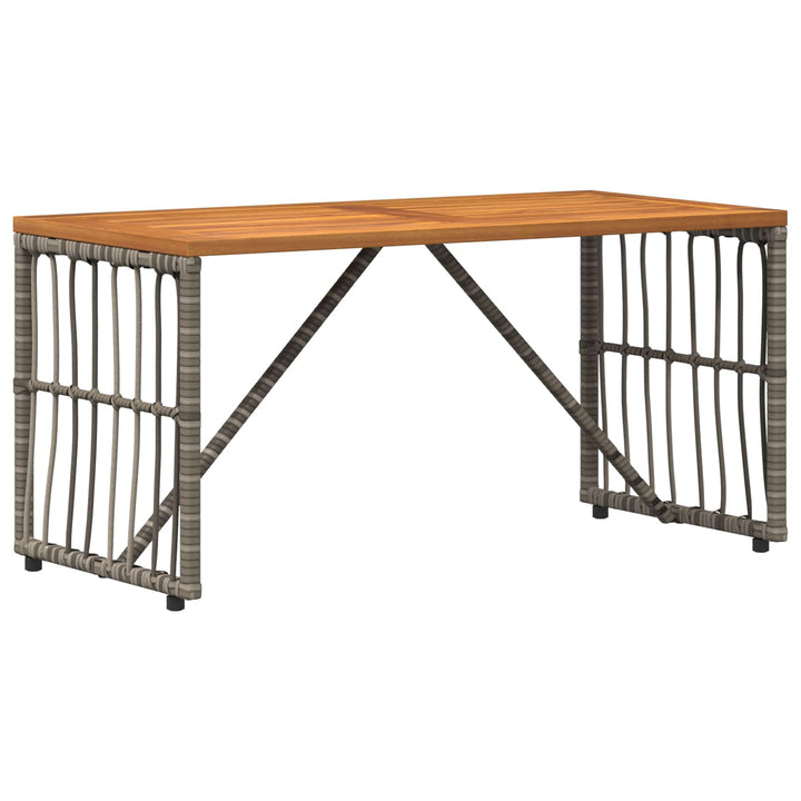 Udendørs Bord Grå 80 x 40 x 40 cm Stål og Polyrattan