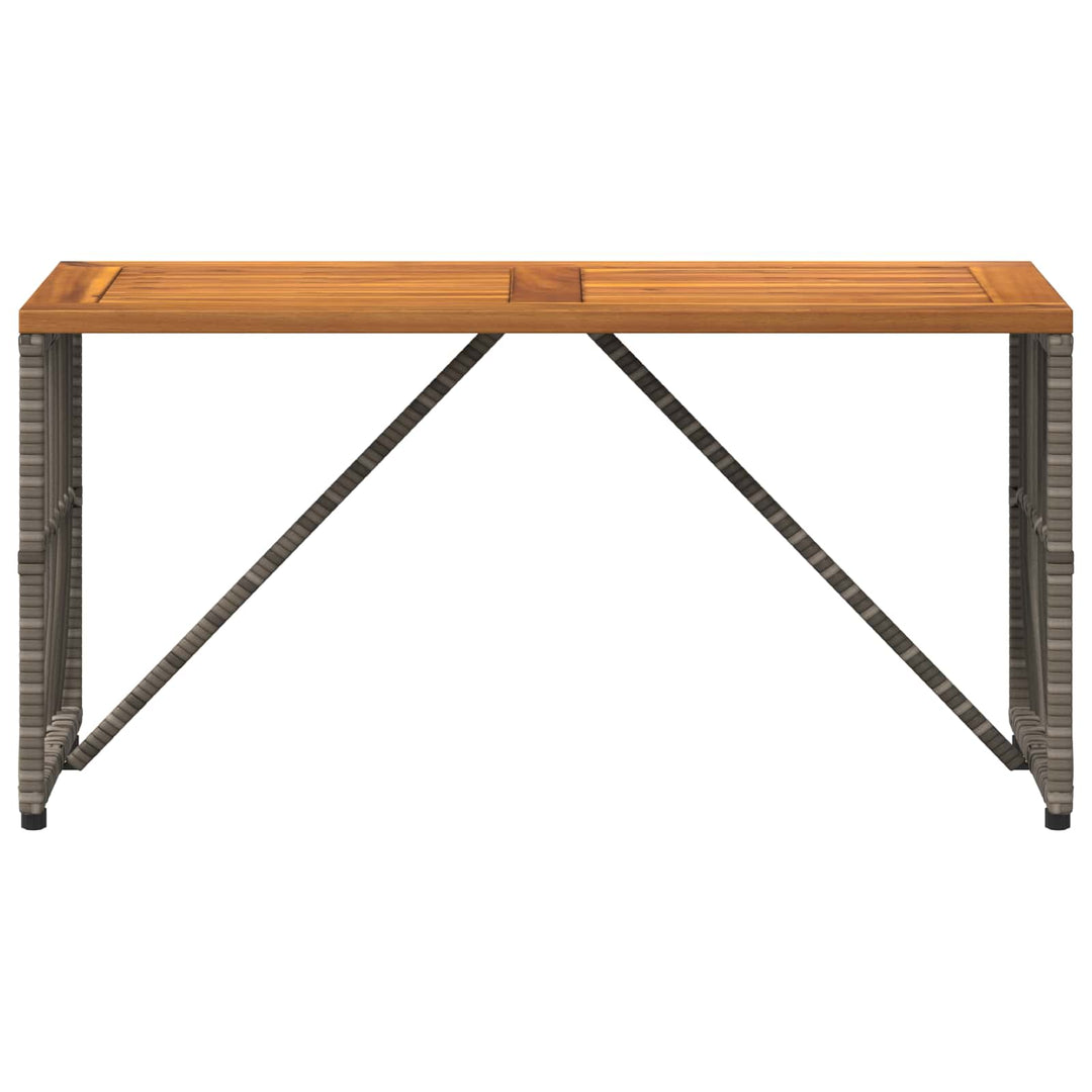 Udendørs Bord Grå 80 x 40 x 40 cm Stål og Polyrattan