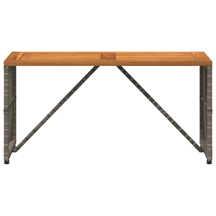 Udendørs Bord Grå 80 x 40 x 40 cm Stål og Polyrattan