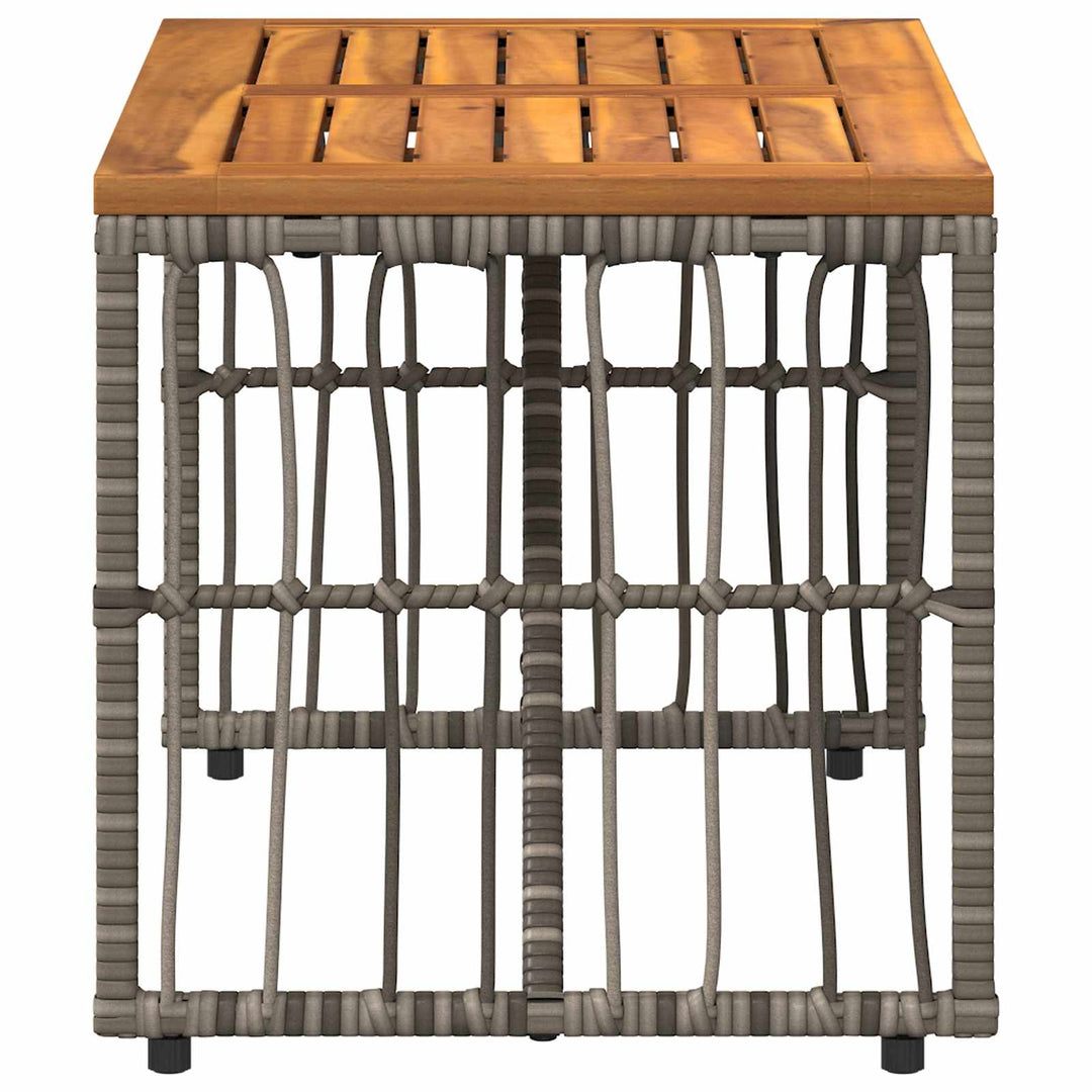 Udendørs Bord Grå 80 x 40 x 40 cm Stål og Polyrattan