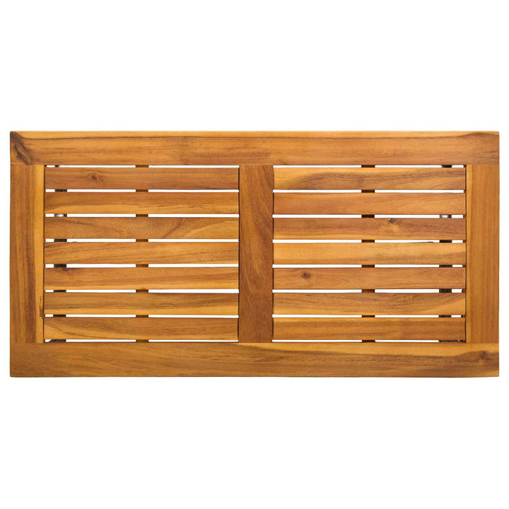 Udendørs Bord Grå 80 x 40 x 40 cm Stål og Polyrattan
