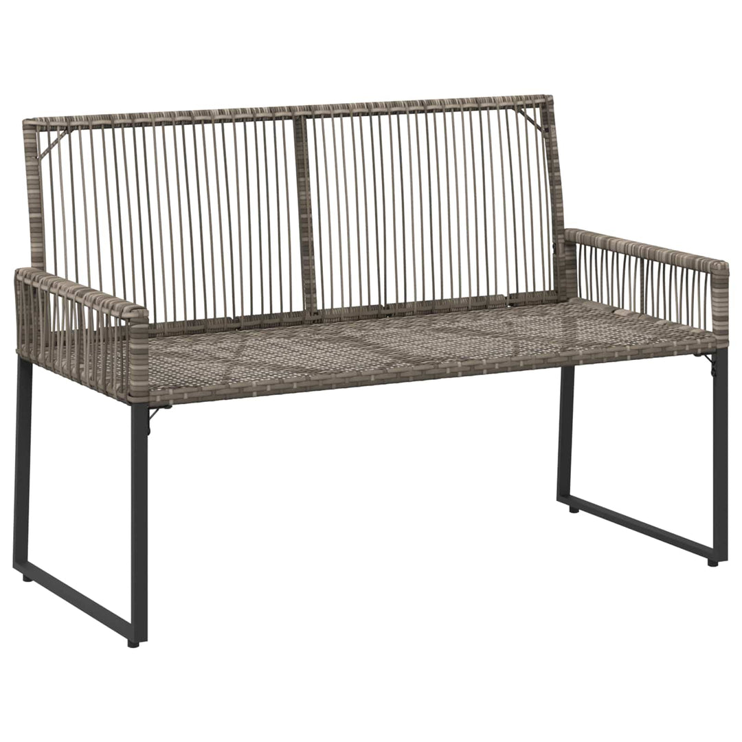 Have møbel sæt 9 stk. Grå og Mørkegrå polyrattan