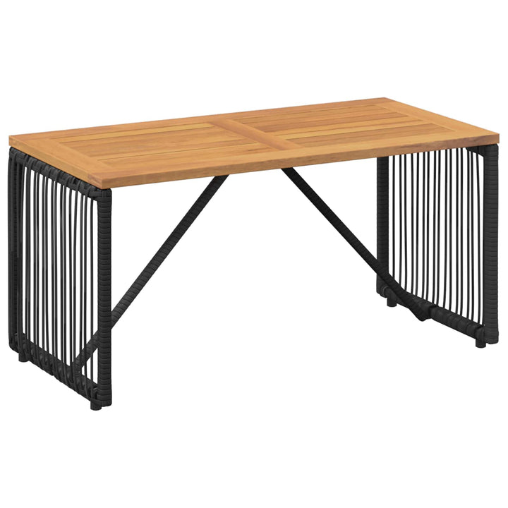 Have møbel sæt 9 stk. Sort og turkis polyrattan