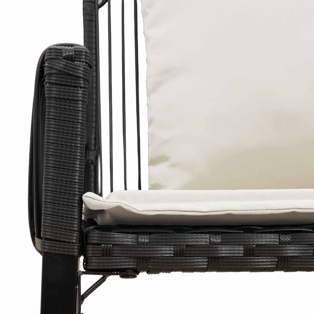 Udendørs bænk 2 -Seater 4 stk. 110 x 59 x 82 cm polyrattan