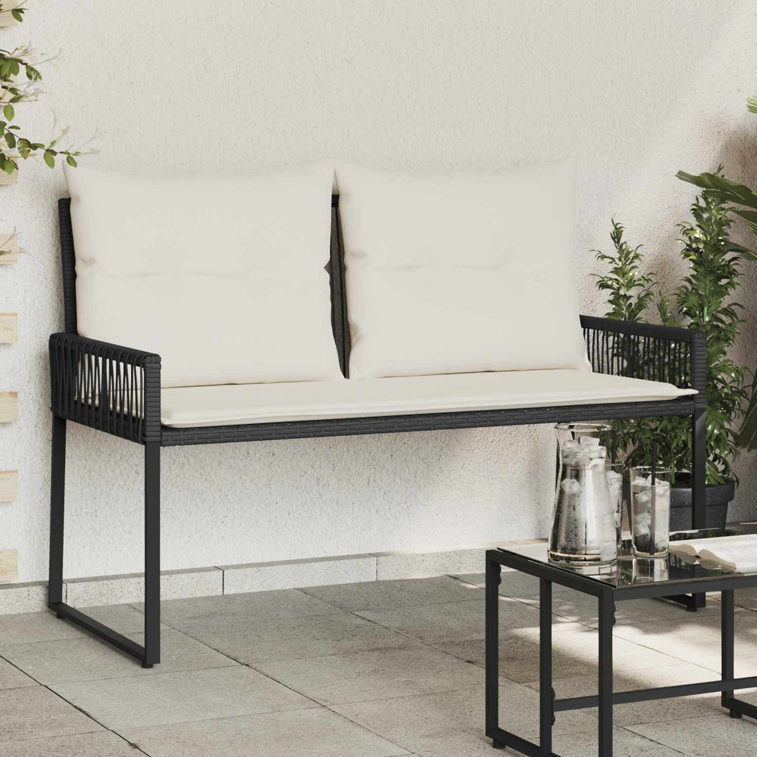 Udendørs bænk 2 -Seater 4 stk. 110 x 59 x 82 cm polyrattan