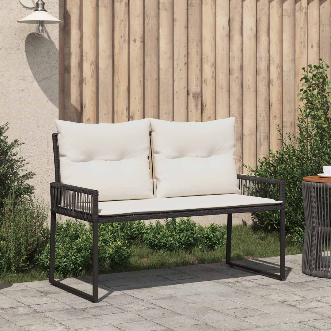 Udendørs bænk 2 -Seater 4 stk. 110 x 59 x 82 cm polyrattan