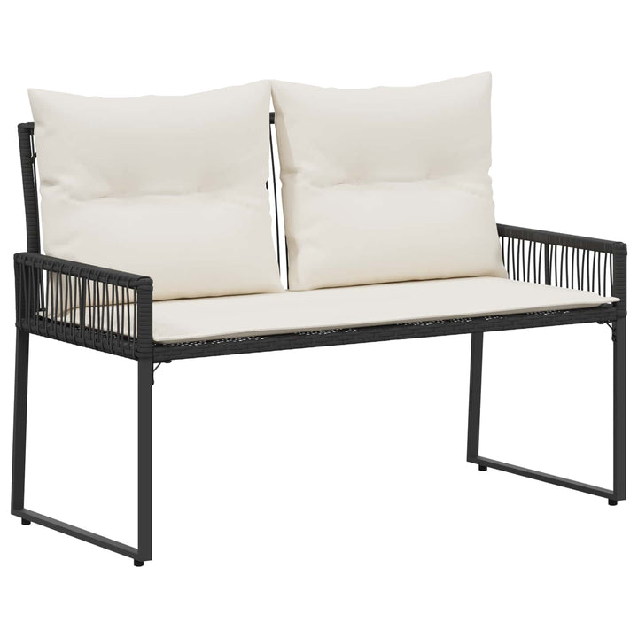 Udendørs bænk 2 -Seater 4 stk. 110 x 59 x 82 cm polyrattan
