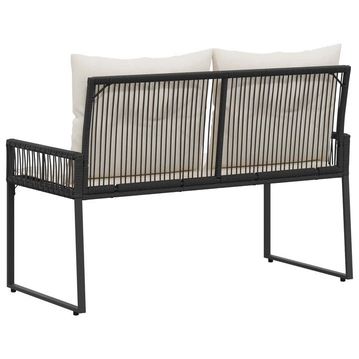 Udendørs bænk 2 -Seater 4 stk. 110 x 59 x 82 cm polyrattan