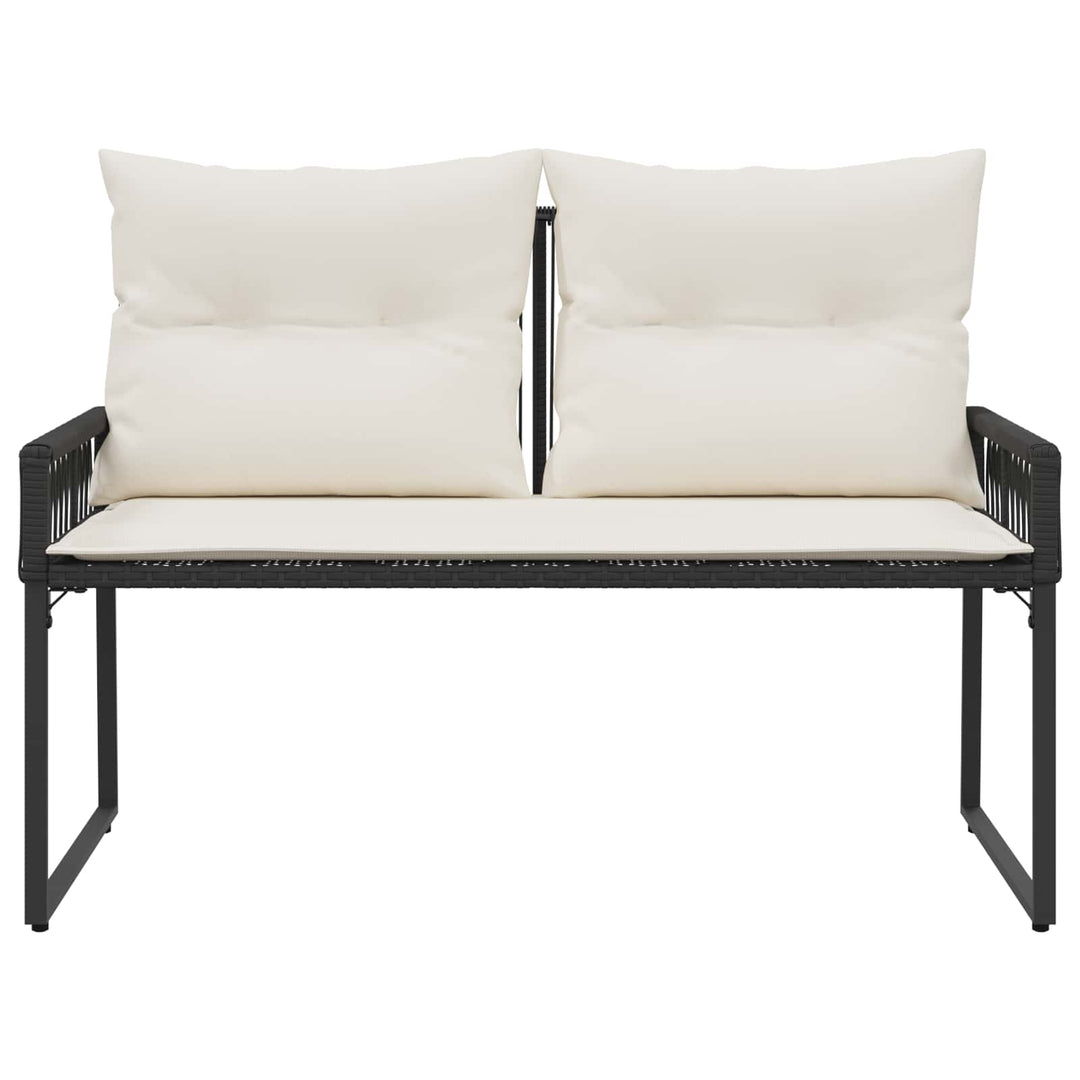 Udendørs bænk 2 -Seater 4 stk. 110 x 59 x 82 cm polyrattan