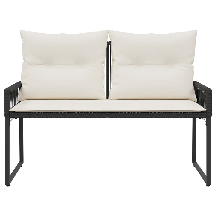 Udendørs bænk 2 -Seater 4 stk. 110 x 59 x 82 cm polyrattan
