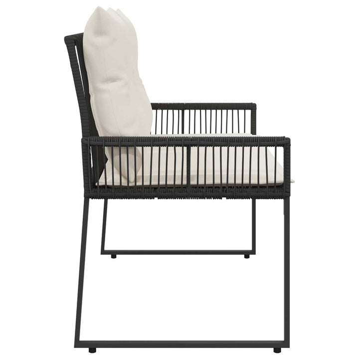 Udendørs bænk 2 -Seater 4 stk. 110 x 59 x 82 cm polyrattan