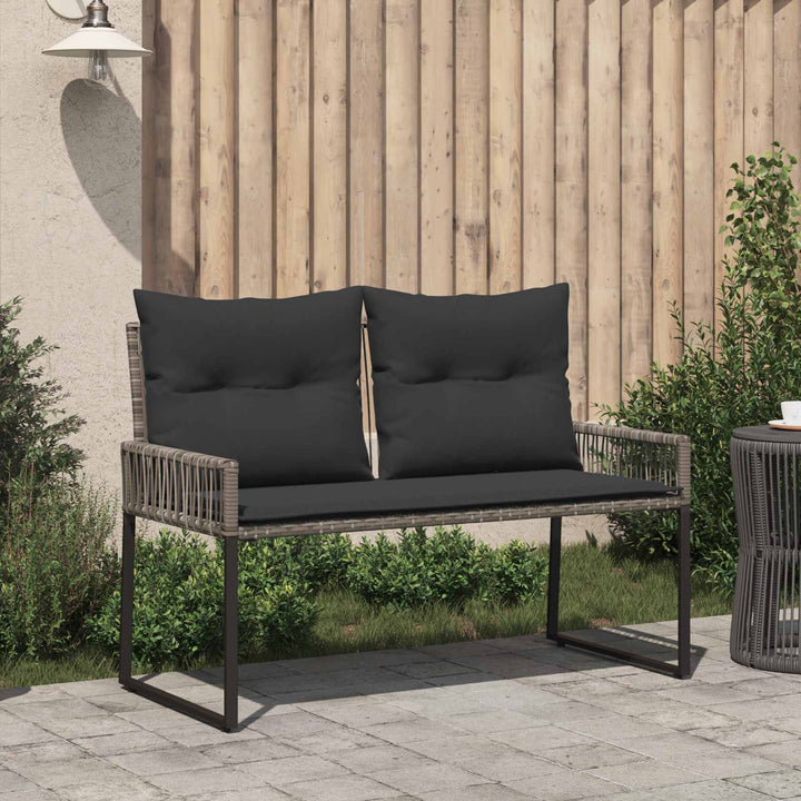Udendørs bænk 2 -Seater 4 stk. 110 x 59 x 82 cm polyrattan