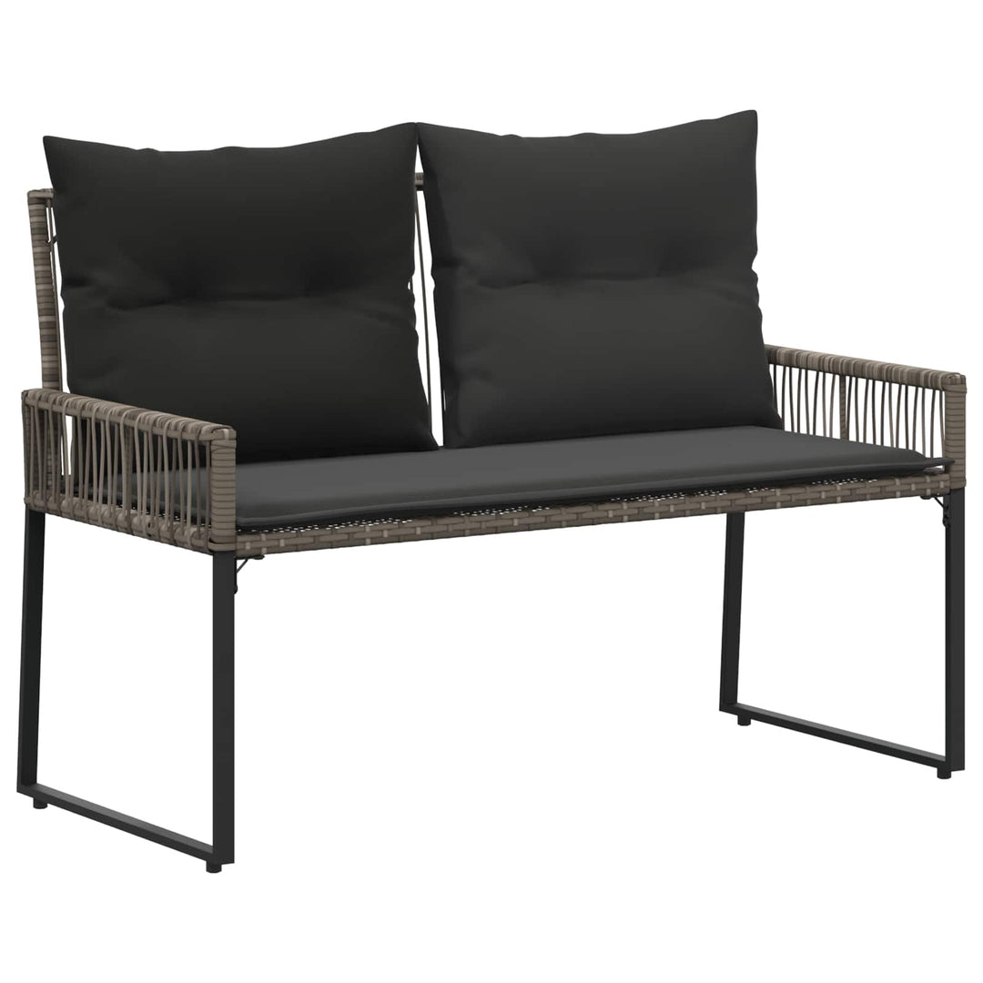 Udendørs bænk 2 -Seater 4 stk. 110 x 59 x 82 cm polyrattan