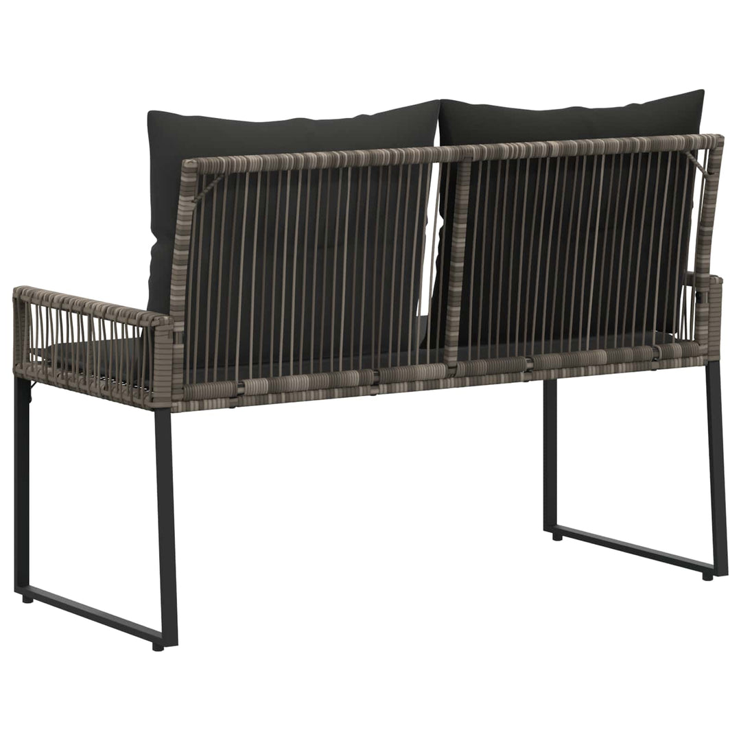 Udendørs bænk 2 -Seater 4 stk. 110 x 59 x 82 cm polyrattan