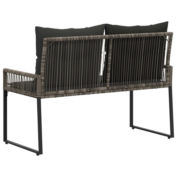 Udendørs bænk 2 -Seater 4 stk. 110 x 59 x 82 cm polyrattan