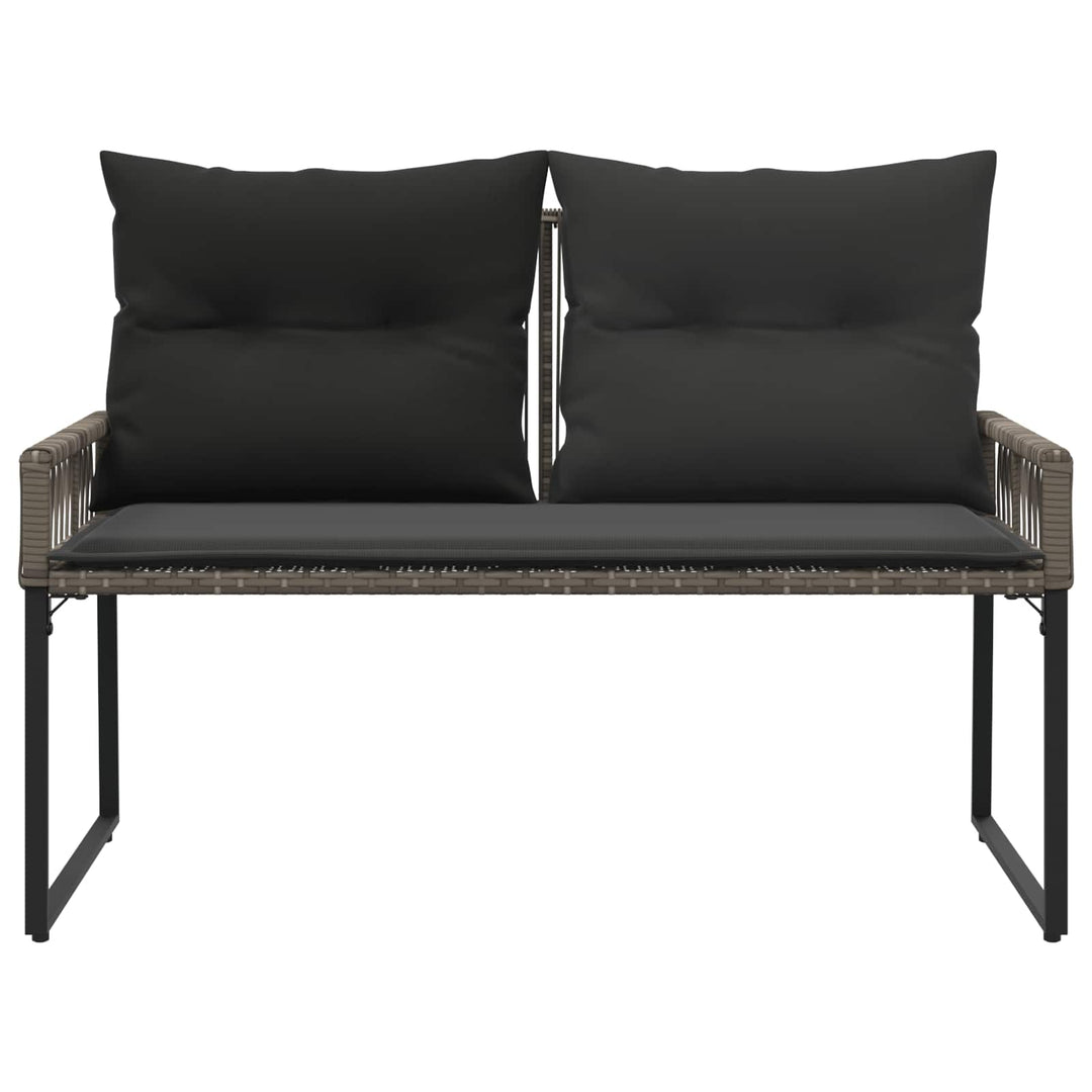 Udendørs bænk 2 -Seater 4 stk. 110 x 59 x 82 cm polyrattan