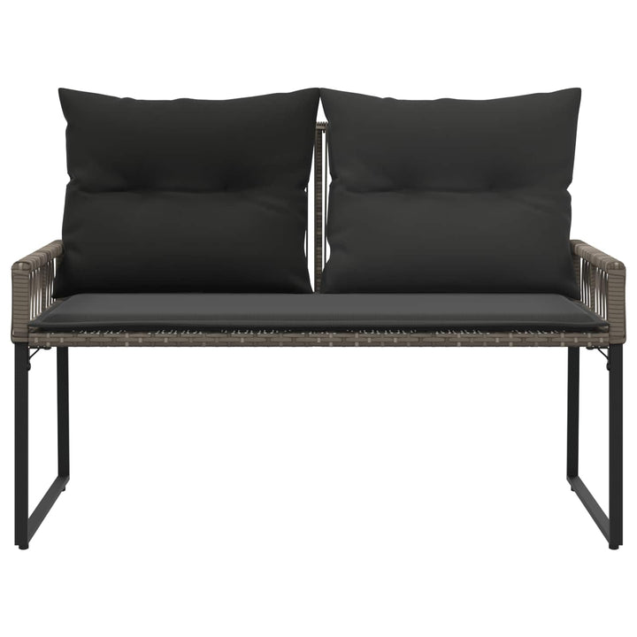 Udendørs bænk 2 -Seater 4 stk. 110 x 59 x 82 cm polyrattan