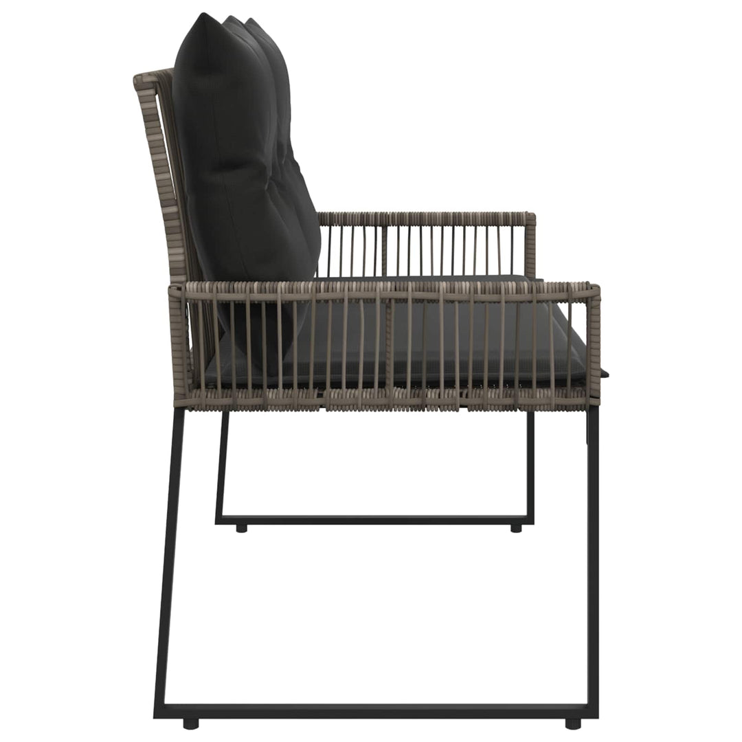 Udendørs bænk 2 -Seater 4 stk. 110 x 59 x 82 cm polyrattan