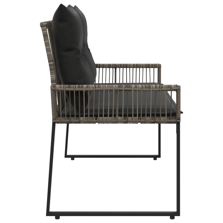 Udendørs bænk 2 -Seater 4 stk. 110 x 59 x 82 cm polyrattan
